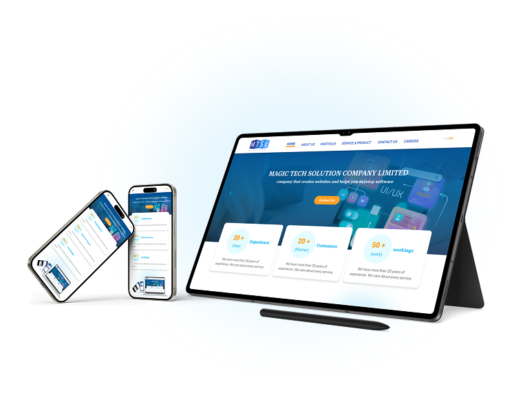 Product showcase on laptop