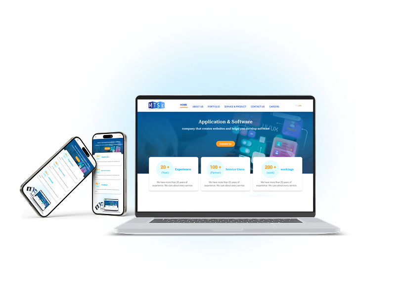 Product showcase on laptop